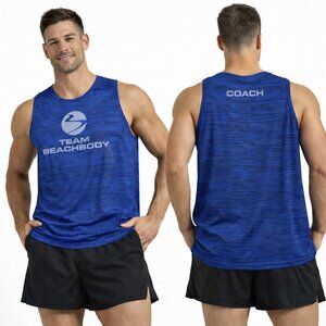 Team Beachbody Men’s Blue Coach Performance Tank - Size Large